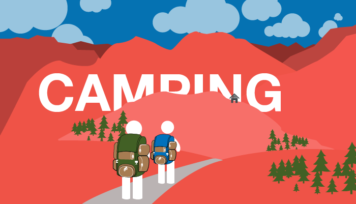 Camping Graphic for Red’s Shed Blog
