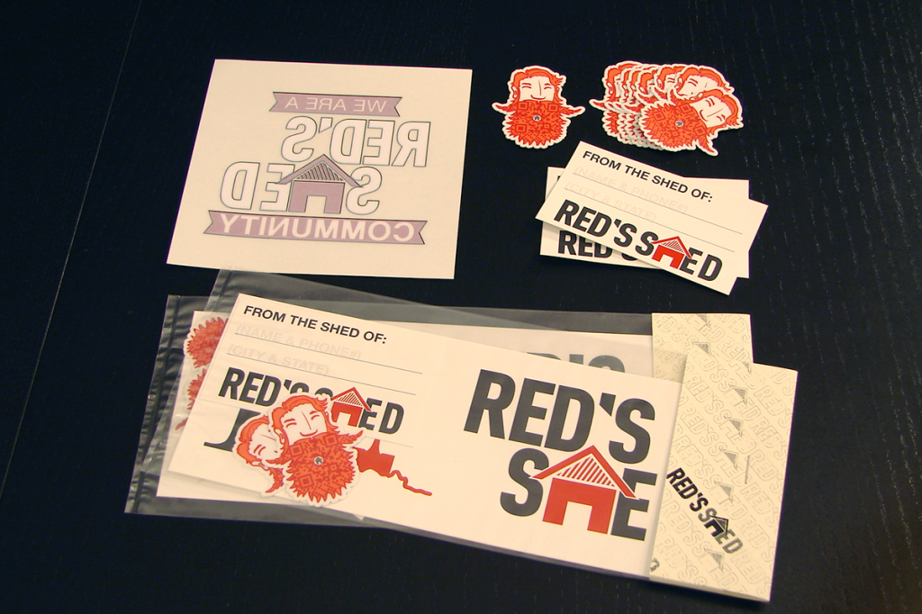 Various stickers for Red’s Shed