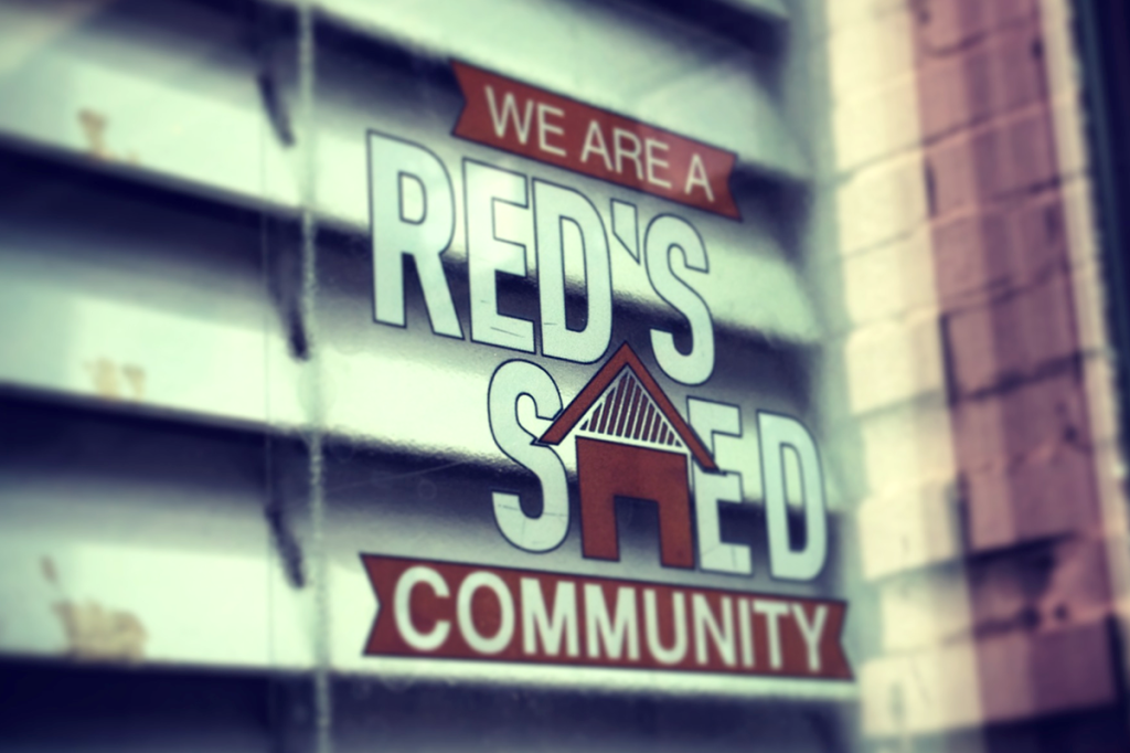 Red’s Shed Community Window sticker