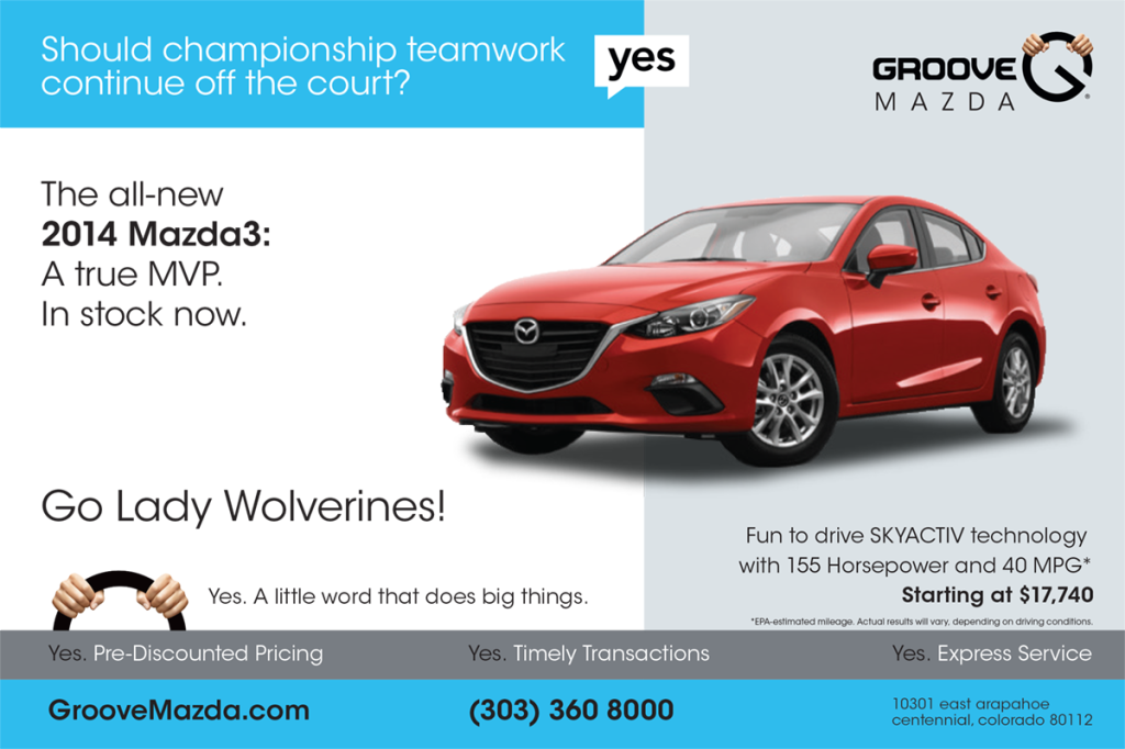 2013 Mazda3 basketball program ad