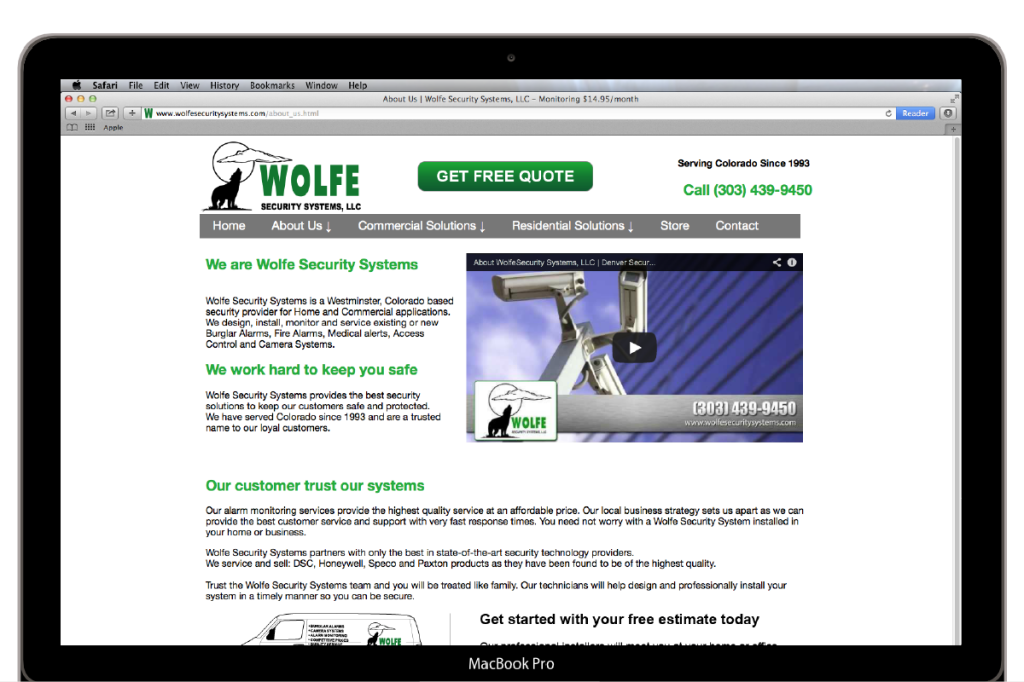 Wolfe Security Systems About Page